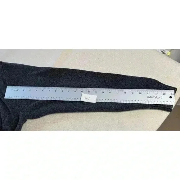 Chaps Grey + Brown Elbow Patch Mock Neck 100% Cotton Men's Pullover Sweater XXL - Picture 5 of 9